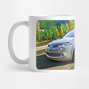 Renault Megane RS Cartoon Drawing Action Print Mug